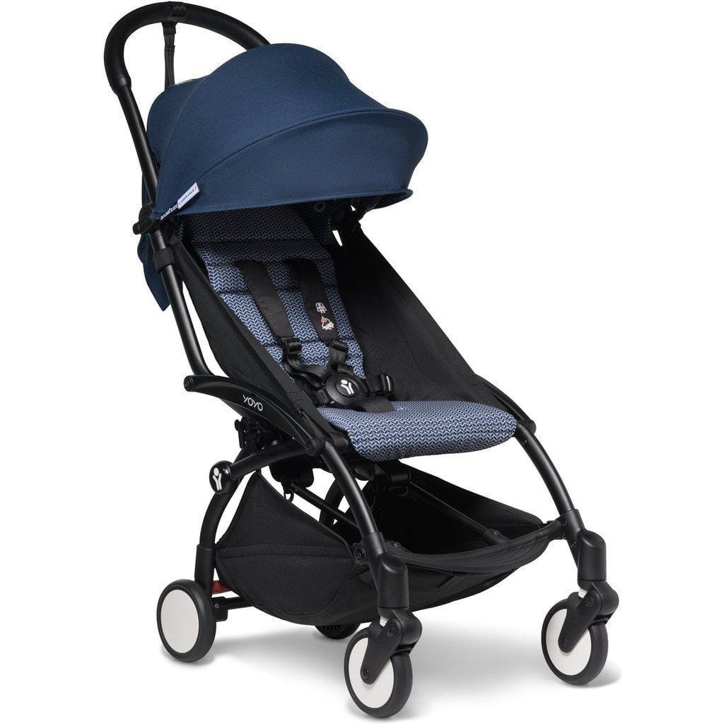 black and grey stroller