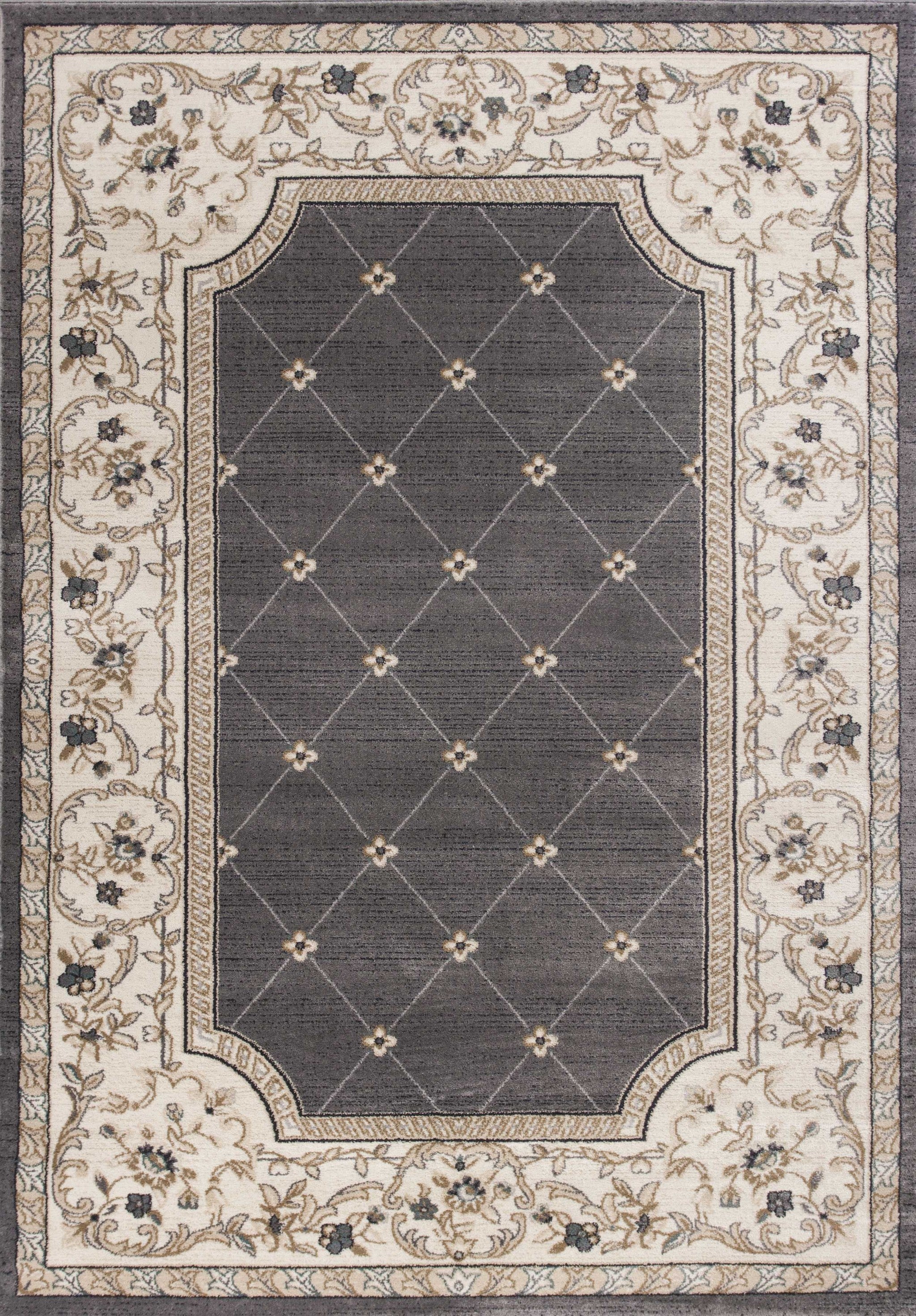 9' X 12'  Polypropylene Grey Or  Ivory  Area Rug 9' X 12'  Polypropylene