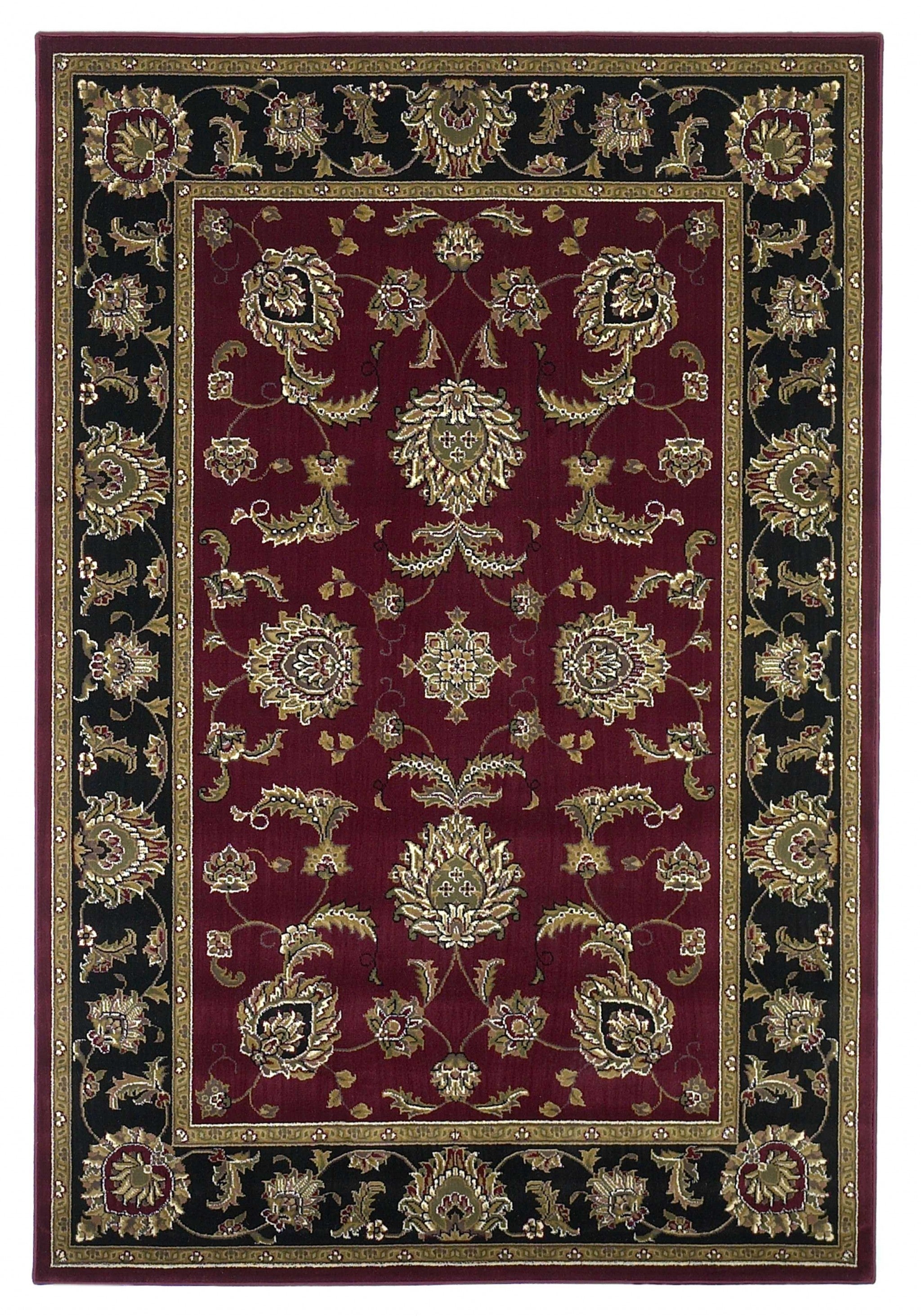 7' X 10'  Polypropylene Red Or  Black Area Rug 7' X 10'  Polypropylene Red