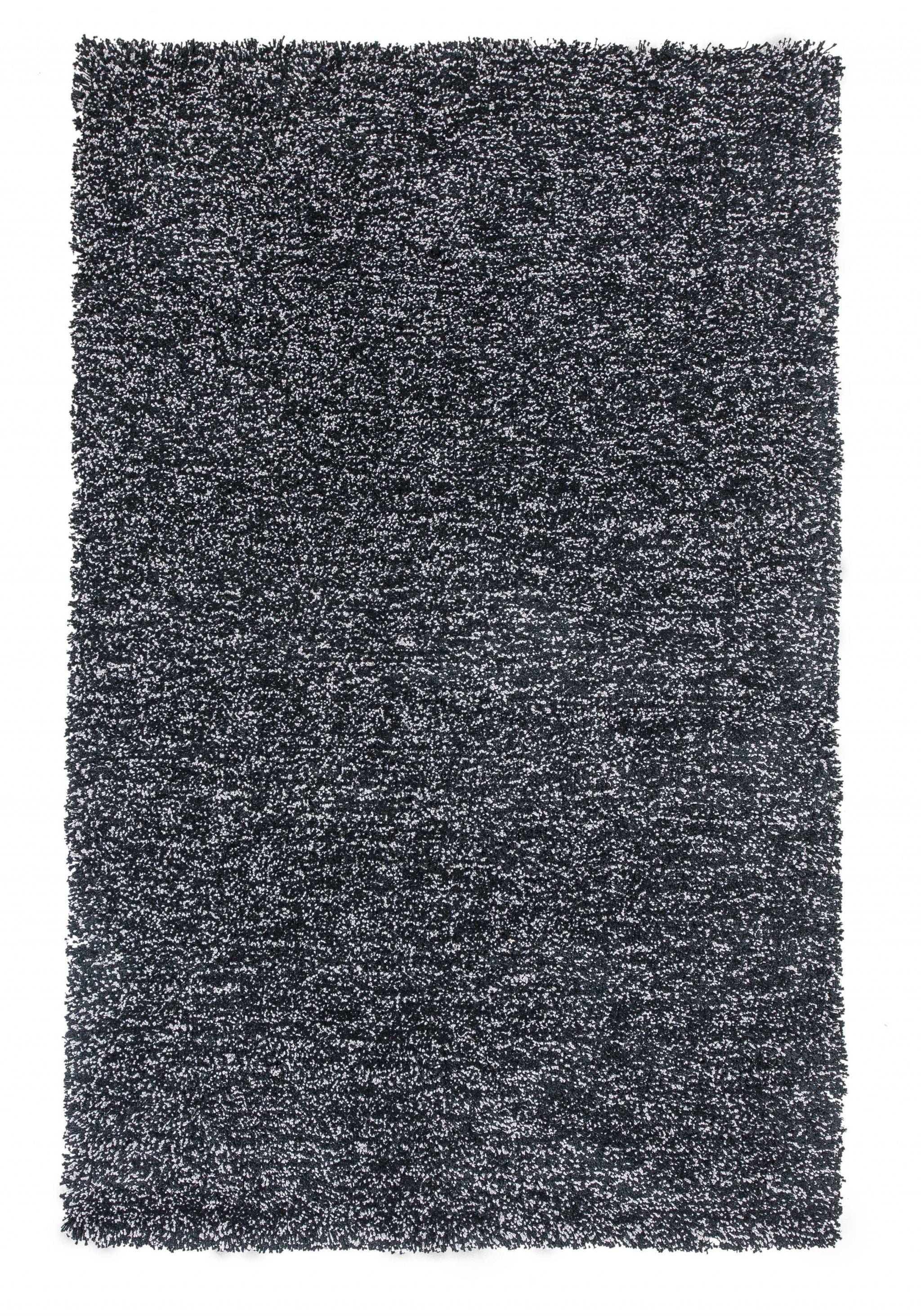 9' X 13' Polyester Black Heather Area Rug 9' X 13' Polyester Black Heather