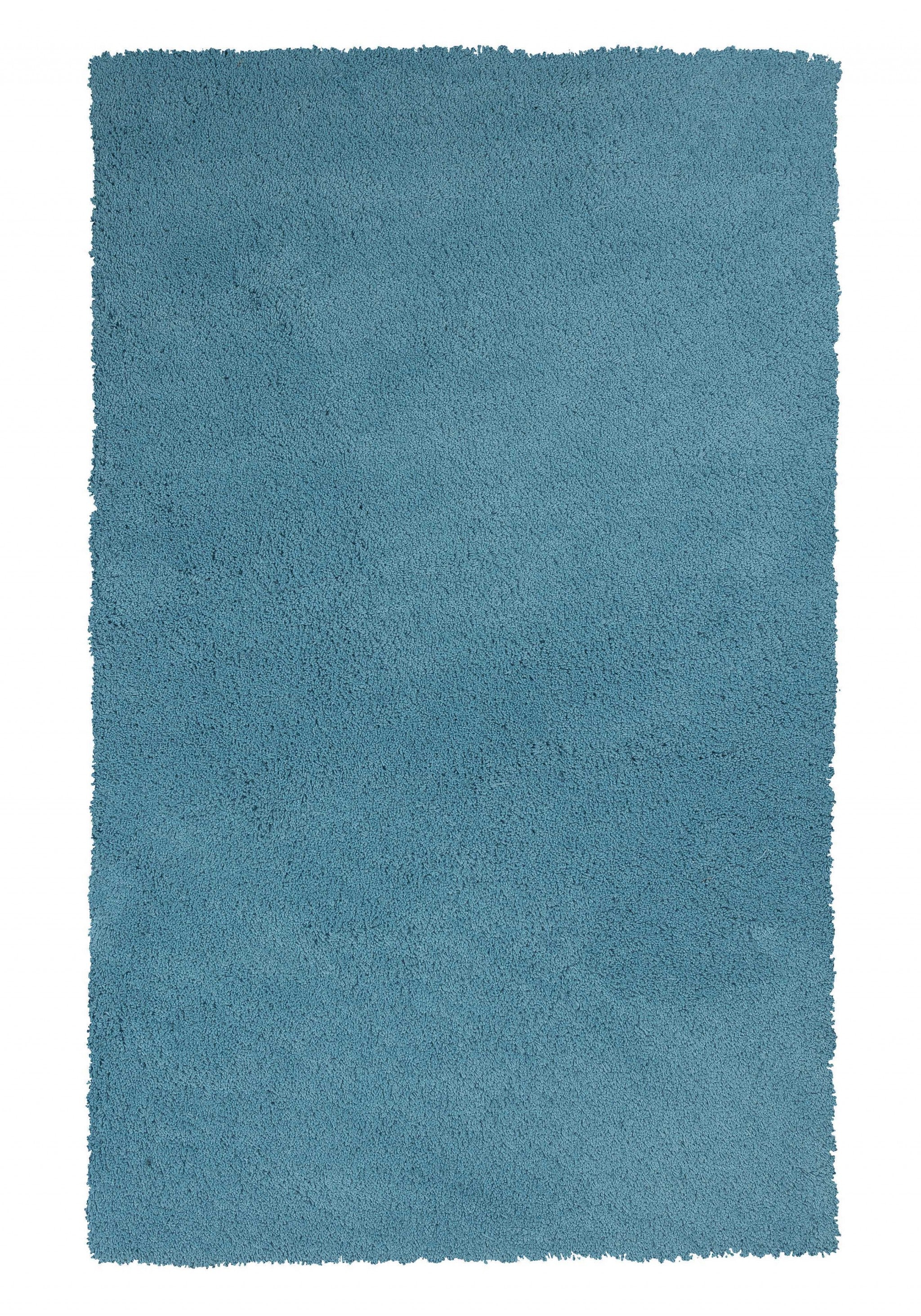 8'X10' Highlighter Blue Indoor Shag Rug 8'X10' Highlighter Blue Indoor Shag