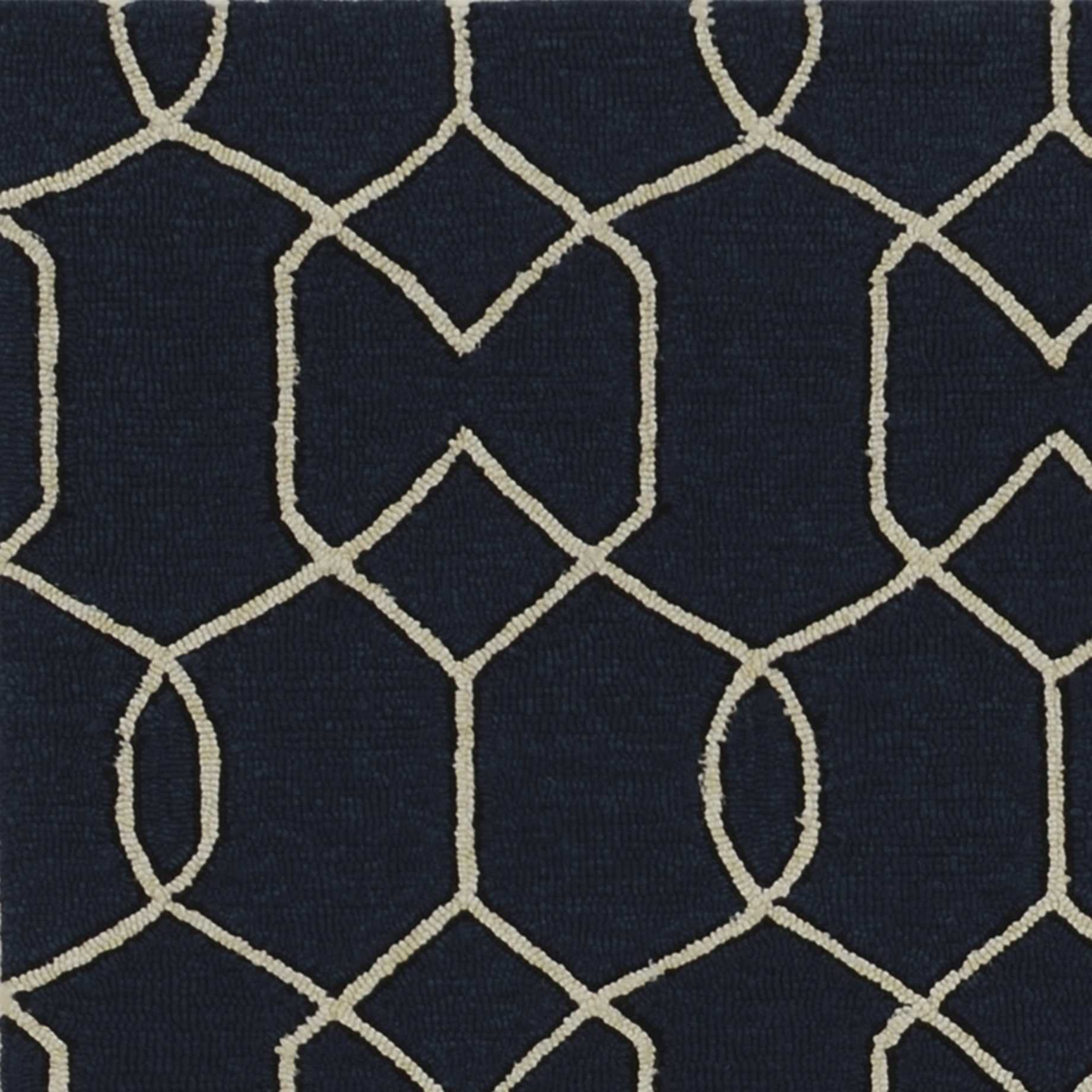 7' Square Uv Treated Polypropylene Navy Area Rug 7' Square Uv Treated