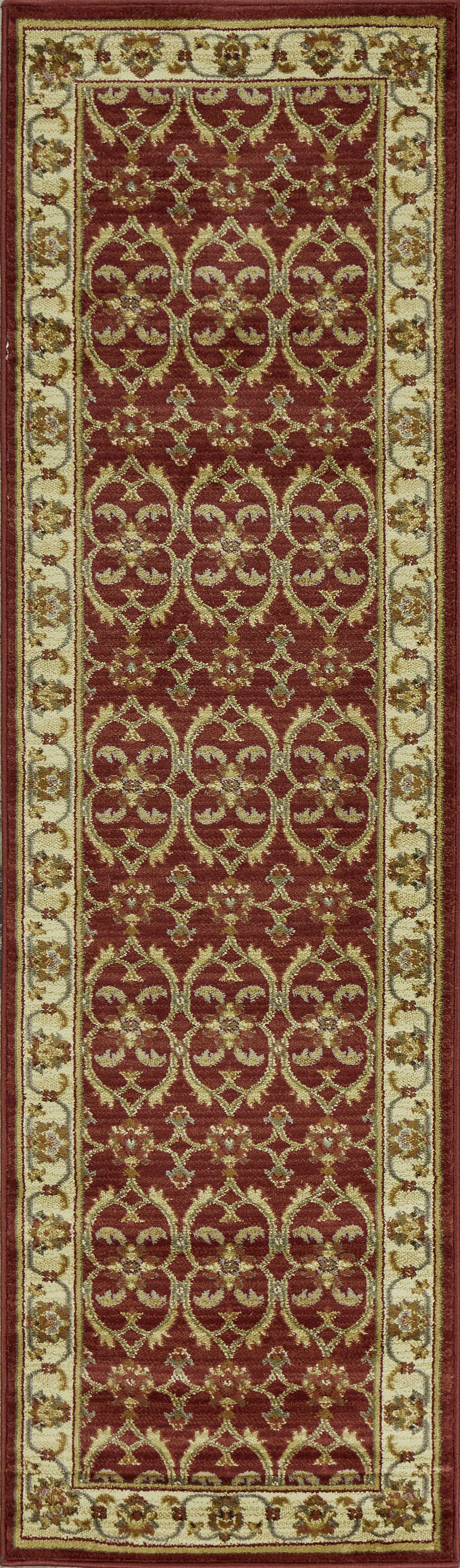 94" X 118" Red Or  Ivory  Polypropylene Rug 94" X 118" Red Or  Ivory