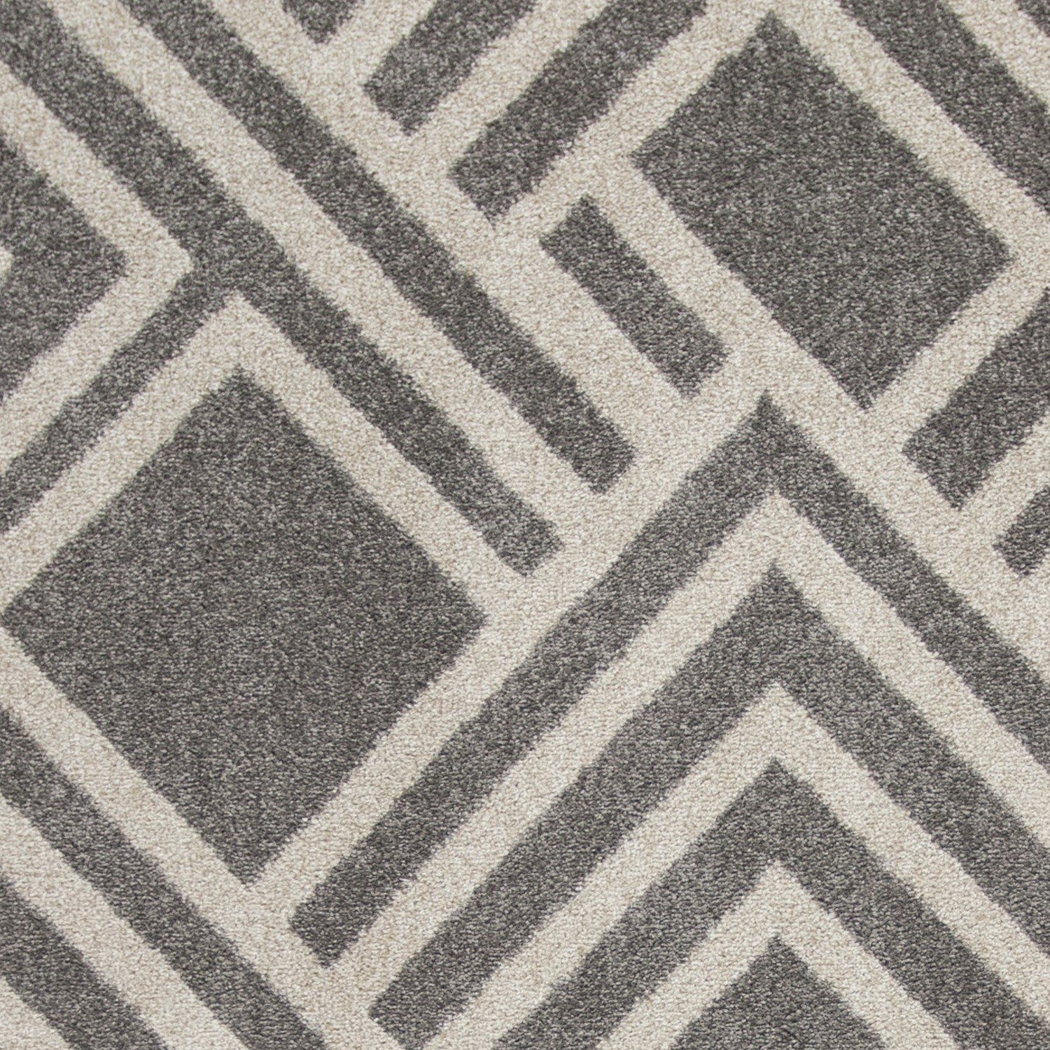 7'X10' Grey Machine Woven Uv Treated Geometric Indoor Outdoor Area Rug