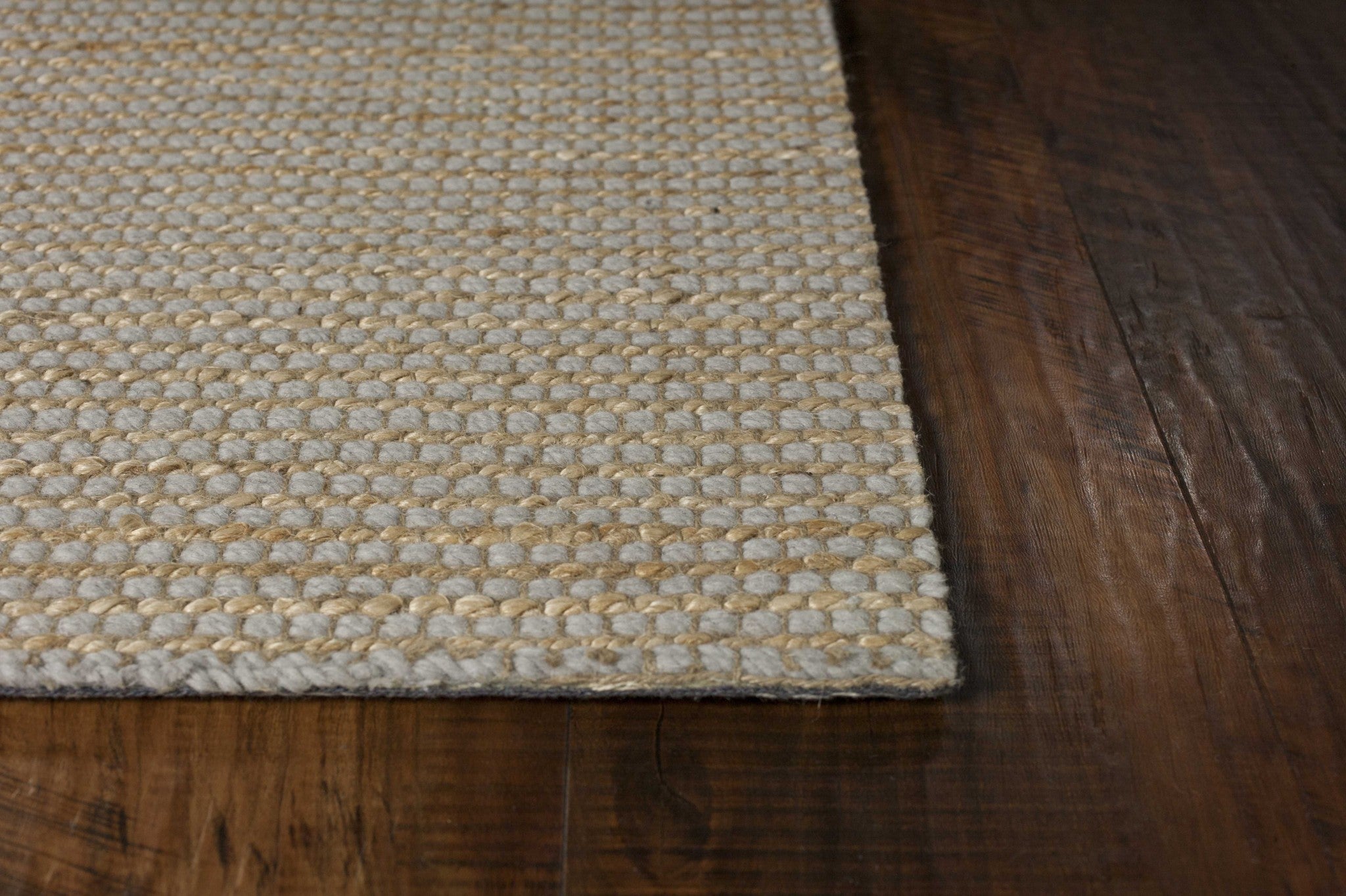 5'X7' Grey Hand Woven Wool And Jute Indoor Area Rug 5'X7' Grey Hand Woven