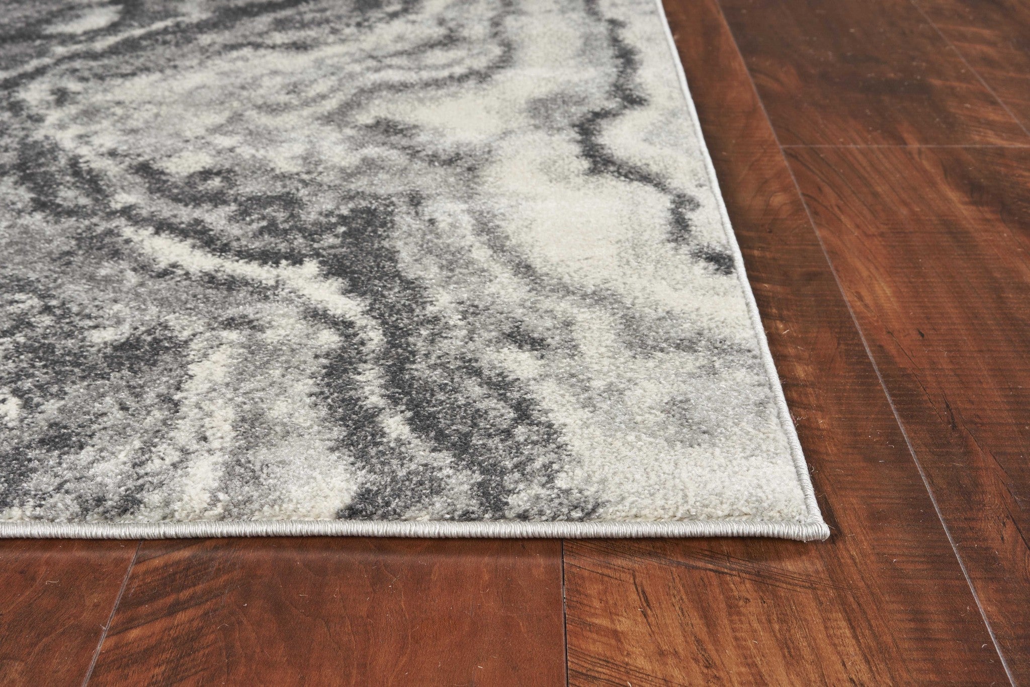 3'X5' Ivory Grey Machine Woven Marble Indoor Area Rug 3'X5' Ivory Grey