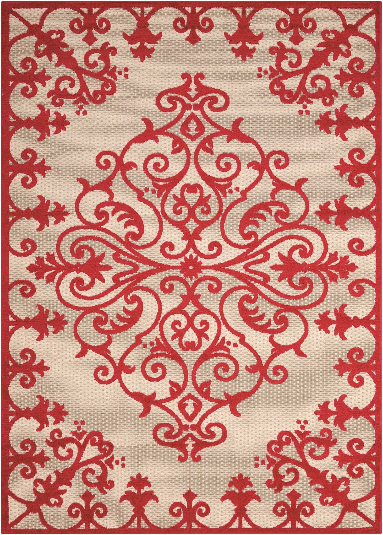 8鈥 X 11鈥 Red Medallion Indoor Outdoor Area Rug 8鈥 X 11鈥 Red Medallion