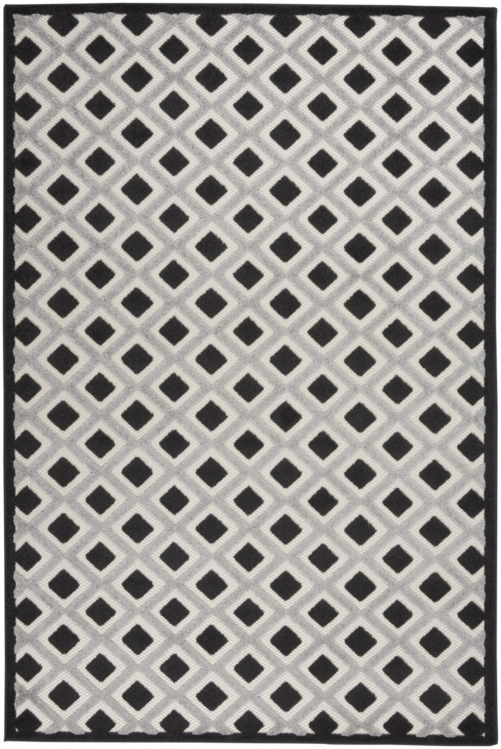 4鈥 X 6鈥 Black White Gray Indoor Outdoor Area Rug 4鈥 X 6鈥 Black White Gray