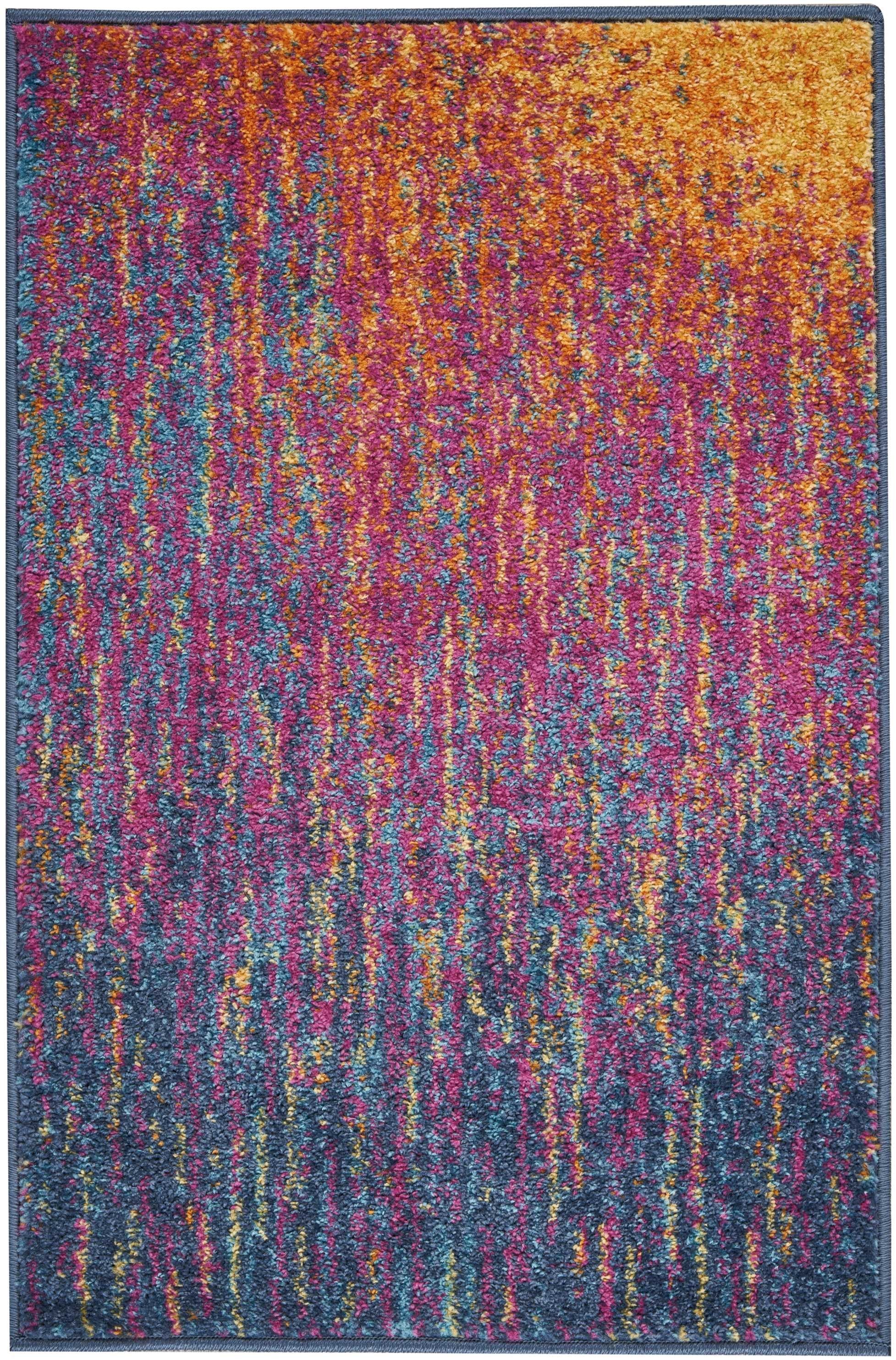 2鈥 X 3鈥 Rainbow Abstract Striations Scatter Rug 2鈥 X 3鈥 Rainbow Abstract