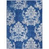 4鈥 X 6鈥 Navy And Ivory Damask Area Rug 4鈥 X 6鈥 Navy And Ivory Damask Area