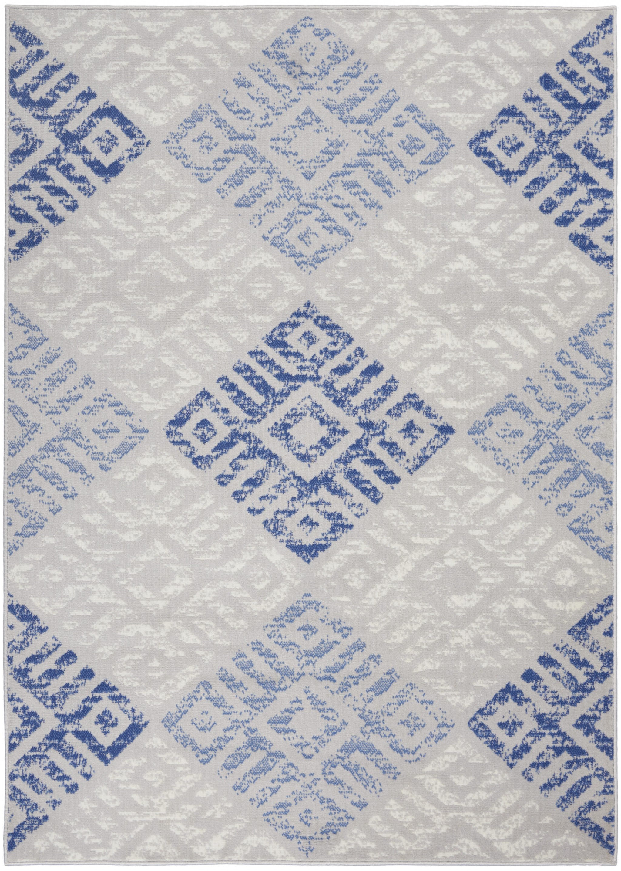 4鈥 X 6鈥 Gray And Blue Diamonds Area Rug 4鈥 X 6鈥 Gray And Blue Diamonds Area