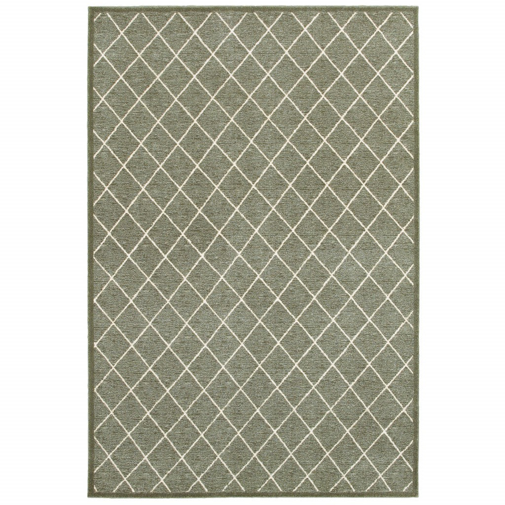 7鈥 X 10鈥 Gray And Ivory Diamond Indoor Area Rug 7鈥 X 10鈥 Gray And Ivory