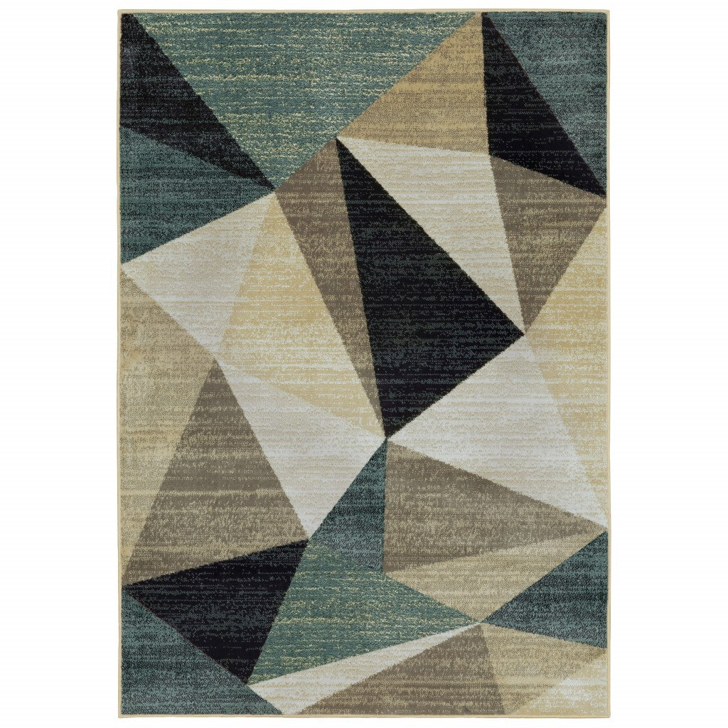 4鈥 X 6鈥 Gray And Teal Geometrics Indoor Area Rug 4鈥 X 6鈥 Gray And Teal