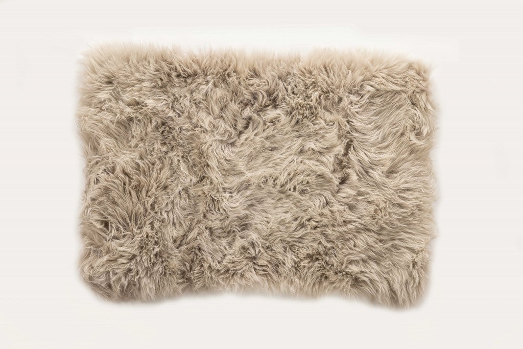 2' X 5' Taupe Natural Rectangular Sheepskin Area Rug 2' X 5' Taupe Natural