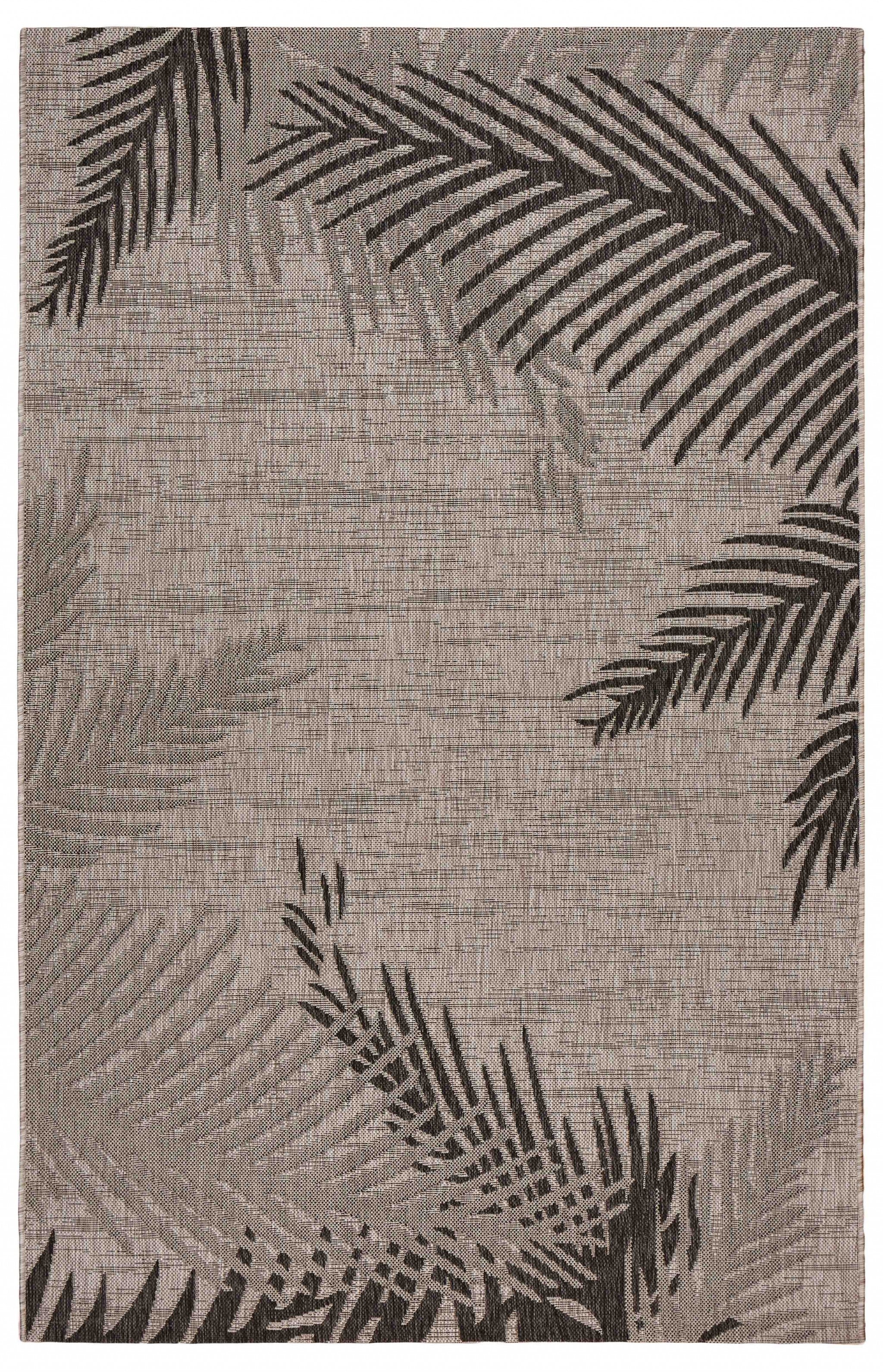 8鈥 X 9鈥 Beige Palm Leaves Indoor Outdoor Scatter Rug 8鈥 X 9鈥 Beige Palm