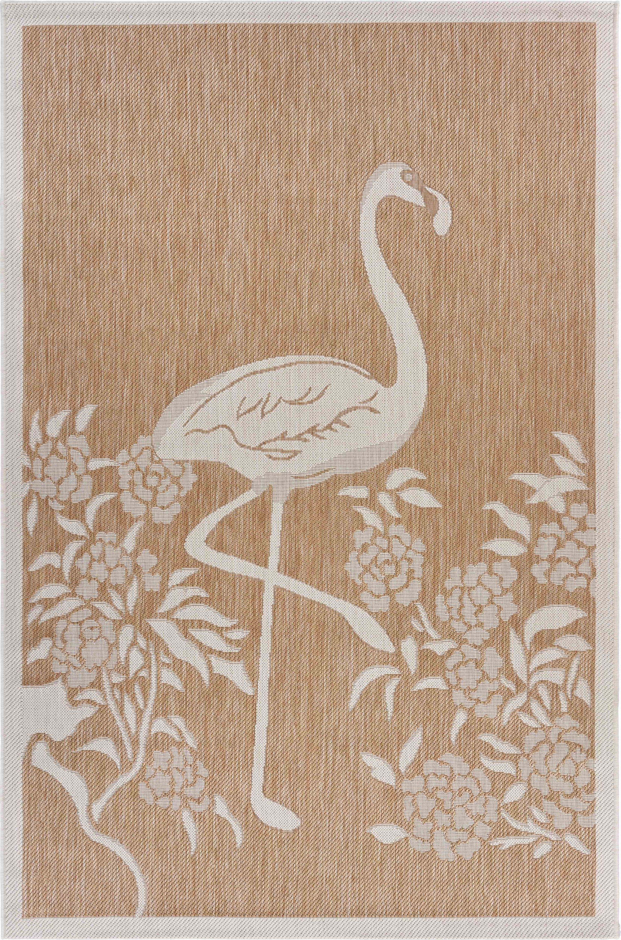 8鈥 X 10鈥 Tan Flamingo Indoor Outdoor Area Rug 8鈥 X 10鈥 Tan Flamingo Indoor