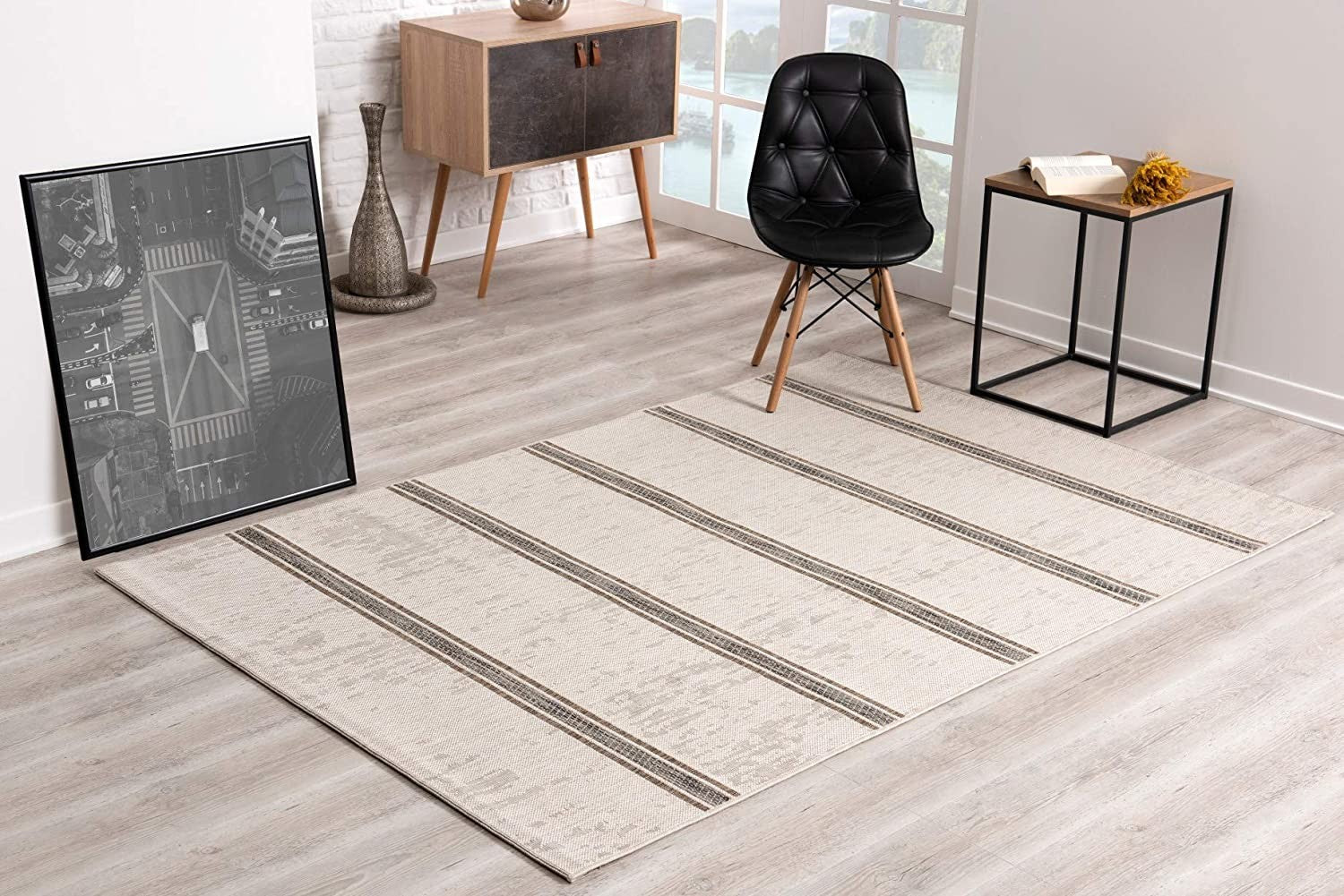 3鈥 X 20鈥 Ivory Transitional Striped Runner Rug 3鈥 X 20鈥 Ivory Transitional