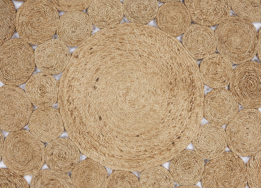 4鈥 Round Natural Tan Orbital Area Rug 4鈥 Round Natural Tan Orbital Area Rug