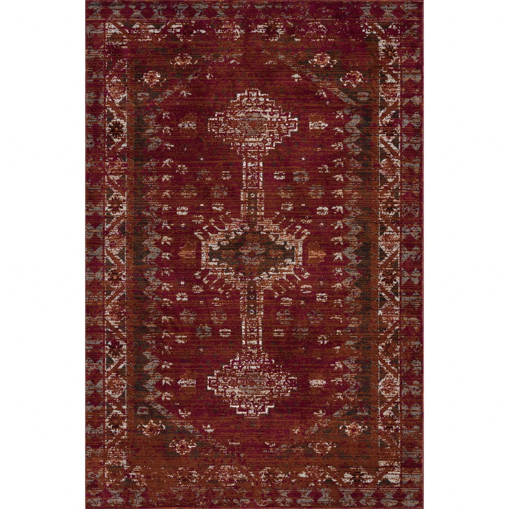 8鈥 x 10鈥 Deep Red Traditional Area Rug 8鈥 x 10鈥 Deep Red Traditional Area