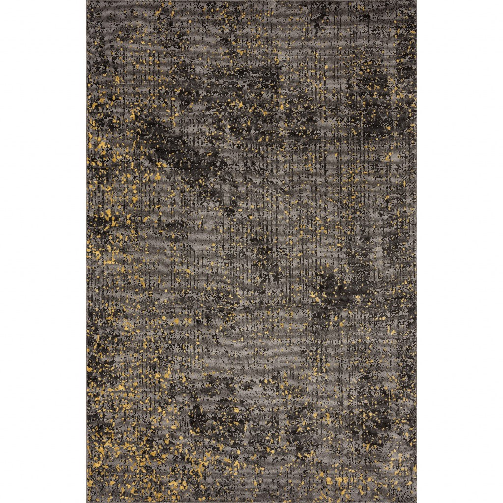 5鈥 x 8鈥 Gray and Yellow Abstract Sprinkle Area Rug 5鈥 x 8鈥 Gray and Yellow