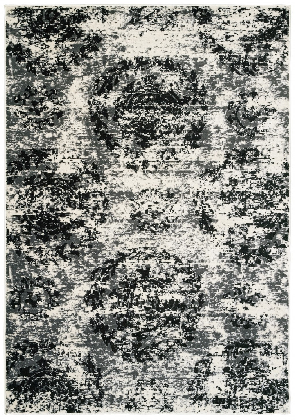 8鈥 x 10鈥 Modern Monochromatic Abstract Area Rug 8鈥 x 10鈥 Modern