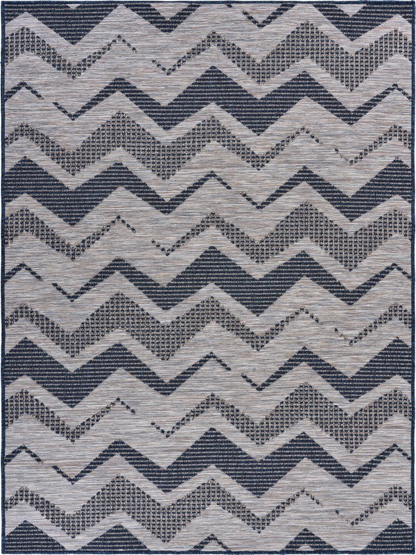 5鈥 x 7鈥 Navy Zig Zag Indoor Outdoor Area Rug 5鈥 x 7鈥 Navy Zig Zag Indoor