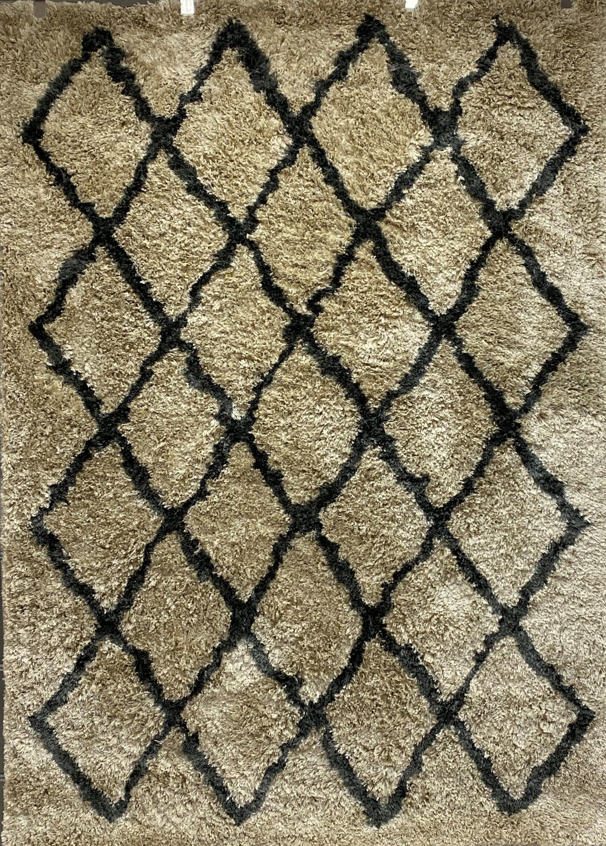 5鈥 x 7鈥 Cream and Black Lattice Area Rug 5鈥 x 7鈥 Cream and Black Lattice