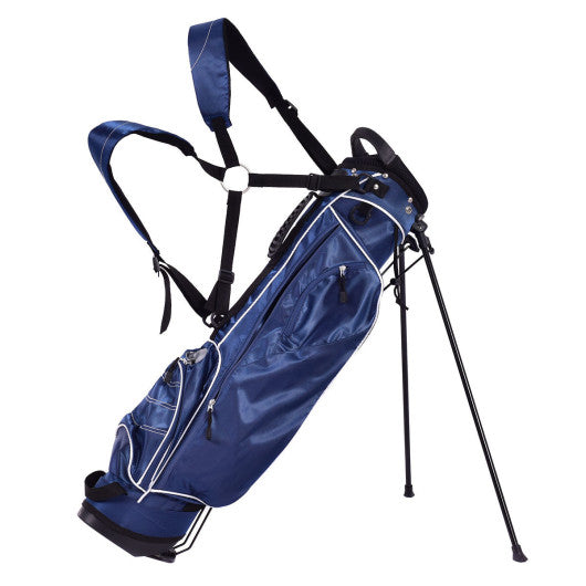 Golf Stand Cart Bag with 4 Way Divider Carry Organizer Pockets-B