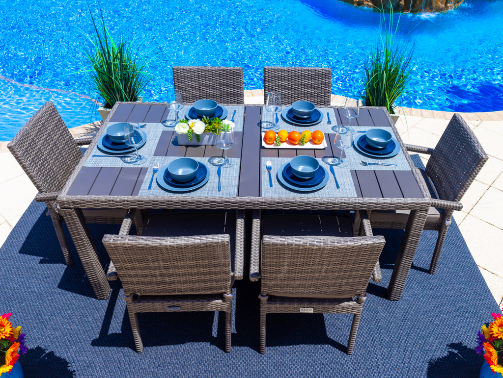 sorrento outdoor 7 piece dining set