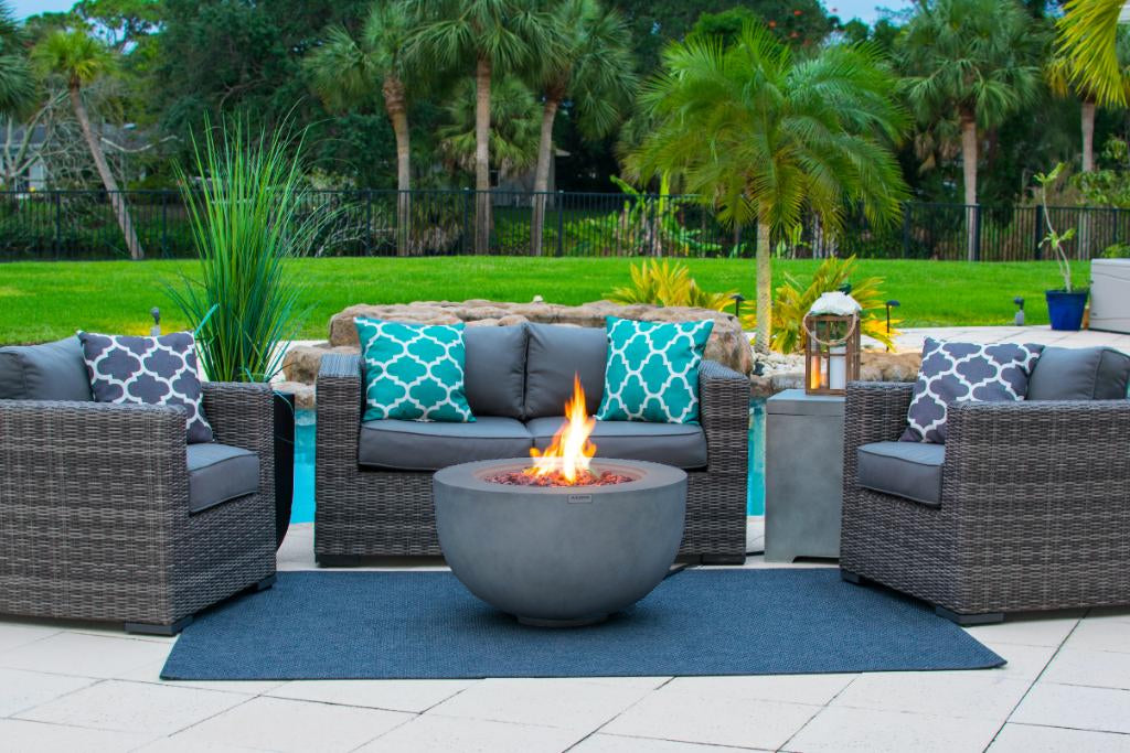 can you have a fire pit under a covered patio