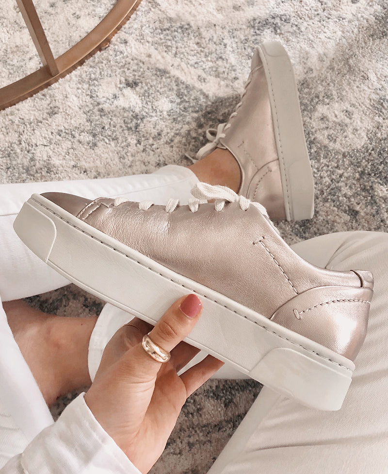 athleisure leather sneakers