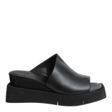 black platform sandal infinity minimalist wedges
