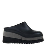 Coach in black women's platform wedge mules clogs