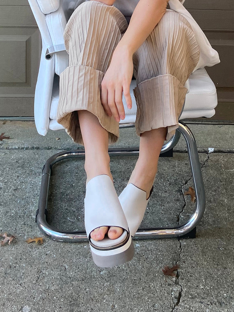 naked feet flow platform slides sophisticated style by emilee conroy