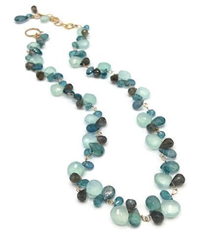 ‘Tiffany Blue’ Gemstone Cluster Necklace | Van Der Muffin's Jewels By ...