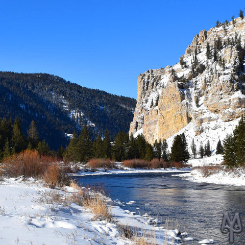 Gallatin River, above Taylor Fork, New Year's Day, 2022, image 02