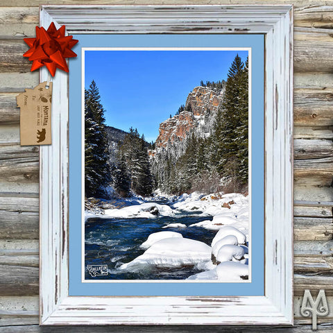 Gallatin Canyon Winter poster by Montana Treasures