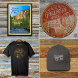 Shop the Gallatin River Explorer Collection of appartel, cabin decor, and accessories