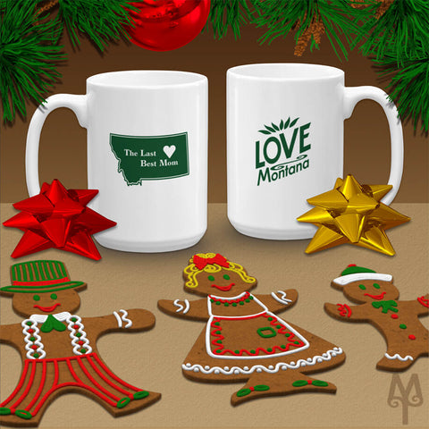 Montana The Last Best Mom coffee mug and Montana gingerbread cookies