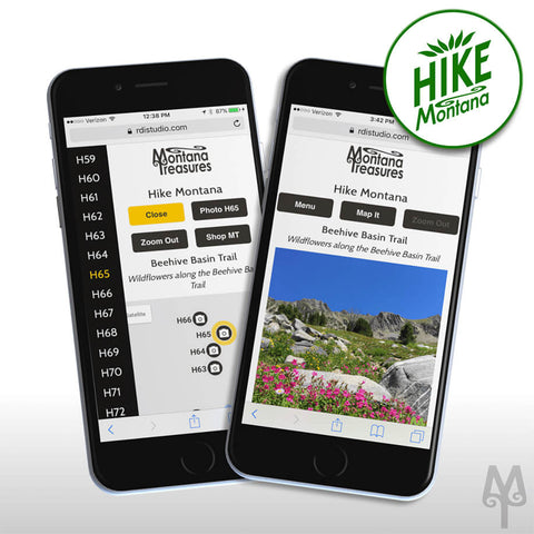 Hike Montana PhotoMap, a free, mobile friendly PhotoMap by Montana Treasures