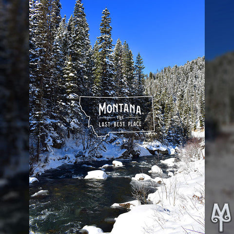 Winter on Hyalite Creek, photo by Montana Treasures