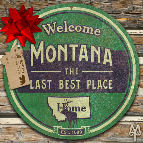 Vintage Montana The Last Best Place wall sign by Montana Treasures