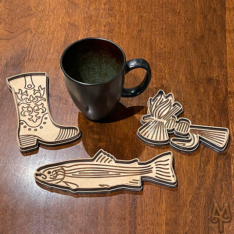 Western Fly Fishing Holiday Cookie Cutters by Montana Treasures