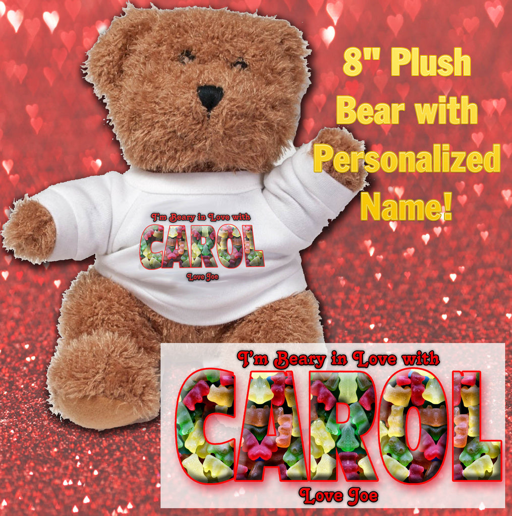 teddy bear with printed t shirt