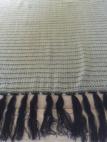 Handwoven Soft Mexican Rebozo with Black Fringes – MesaChic