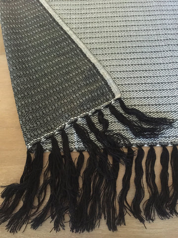 Handwoven Soft Mexican Rebozo with Black Fringes – MesaChic