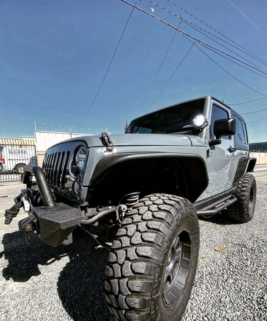 Jeep JK Pillar Mounts Radio Off Road 5" DayMakers GGLighting