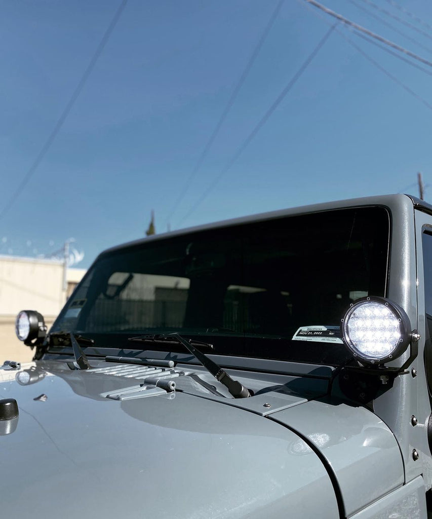 Jeep JK Pillar Mounts Radio Off Road 5" DayMakers GGLighting 