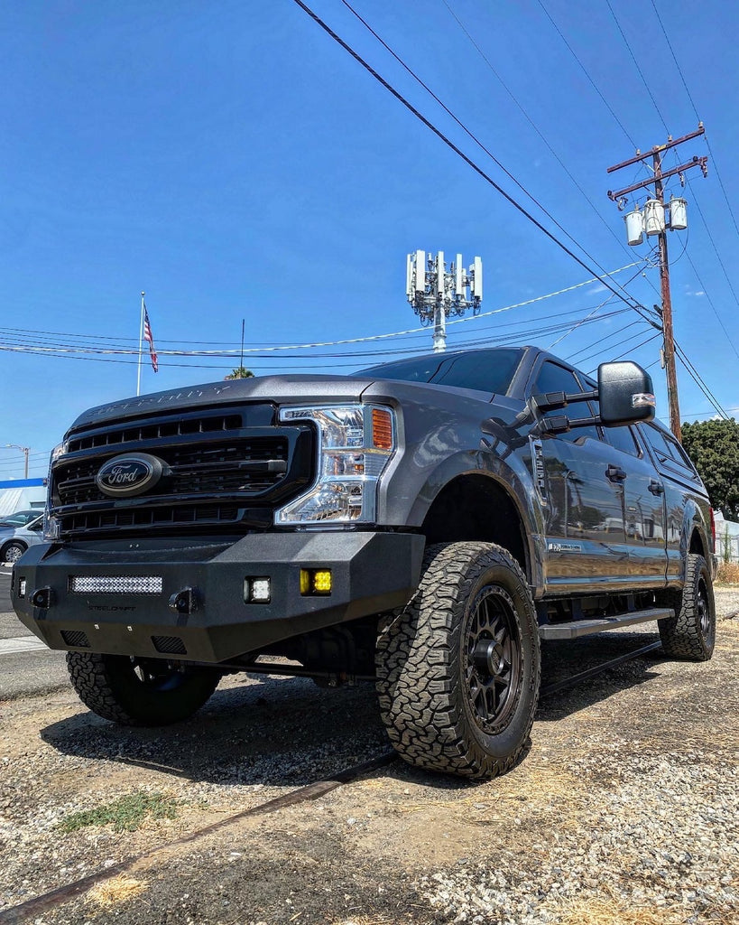 ford f250 led lights metal bumper steel craft move fusion fabfours body armor catle pusher work truck powerstroke