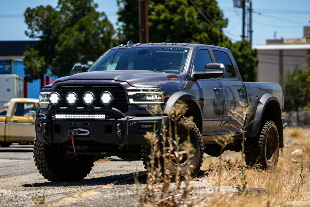 AEV RAM 2500 HD Cummins LED ROund Lights LightBar SwitchPros